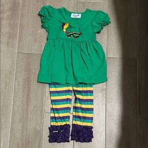 Mardi Gras appliqué  Set 3t